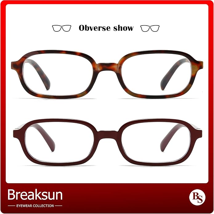 Retro Rectangle Glasses for Women Men Small Square Blue Light Blocking Glasses Vintage Eyeglasses