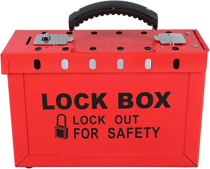 Group Lock Box, Portable Transparent Window Safety Lockout Tagout Box for Office Shopping Mall Home Company