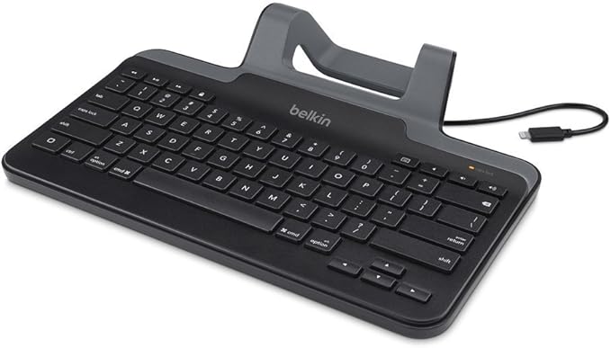 Belkin B2B130 Wired Tablet Keyboard with Stand and Lightning Connector for iPad