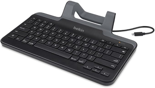 Belkin B2B130 Wired Tablet Keyboard with Stand and Lightning Connector for iPad