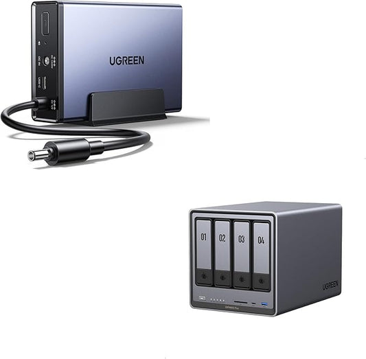 UGREEN NAS US3000, 12000mAh Uninterruptible Battery Power Supply Bundle with UGREEN NAS DXP4800 Plus 4-Bay with136TB Storage Capacity.