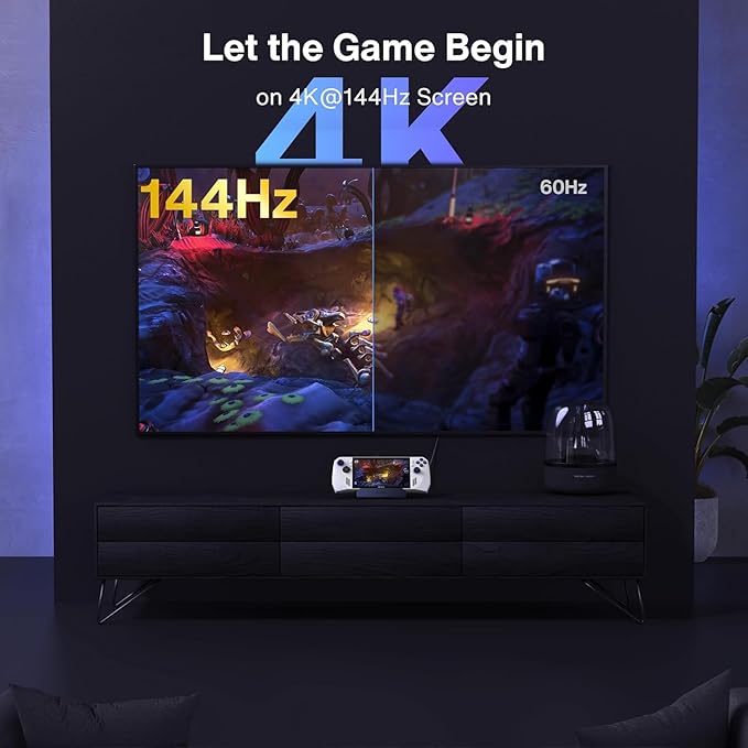 iVANKY Legion Go/ROG Ally X/ROG Ally/Steam Deck Dock with 100W PD Charger, 8-in-1 Hub Docking Station with HDMI 4K@144Hz Gigabit Ethernet, USB-A 3.0 100W Charging USB-C Port for Valve Stream Deck