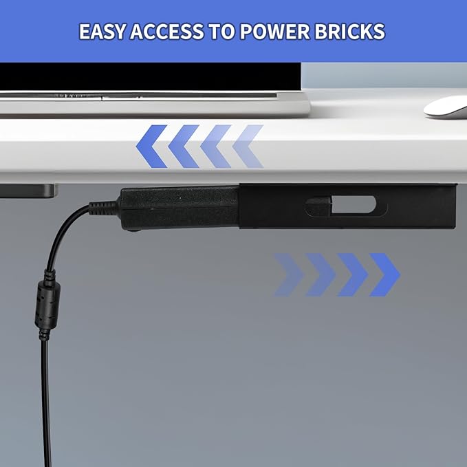 Under Desk Mount for Dell WD19 / WD19S / WD19TB / WD19TBS / WD19DCS / WD22TB4/UD22 Docking Station + Power Bricks(for Original180W & 130W)- Docking Station and Power Bricks Mount Holder Kit