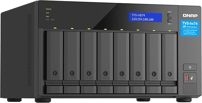 QNAP TVS-h874-i5-32G Intel Core i5 Processor, 32 GB RAM, PCIe Gen 4 expandability NAS for virtualization applications