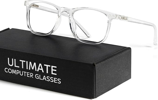 TIJN Sleep Glasses Blue Green Light Blocking Dual AR Coatings Amber Lens for Computer Gaming Screen Fatigue & UV Protection