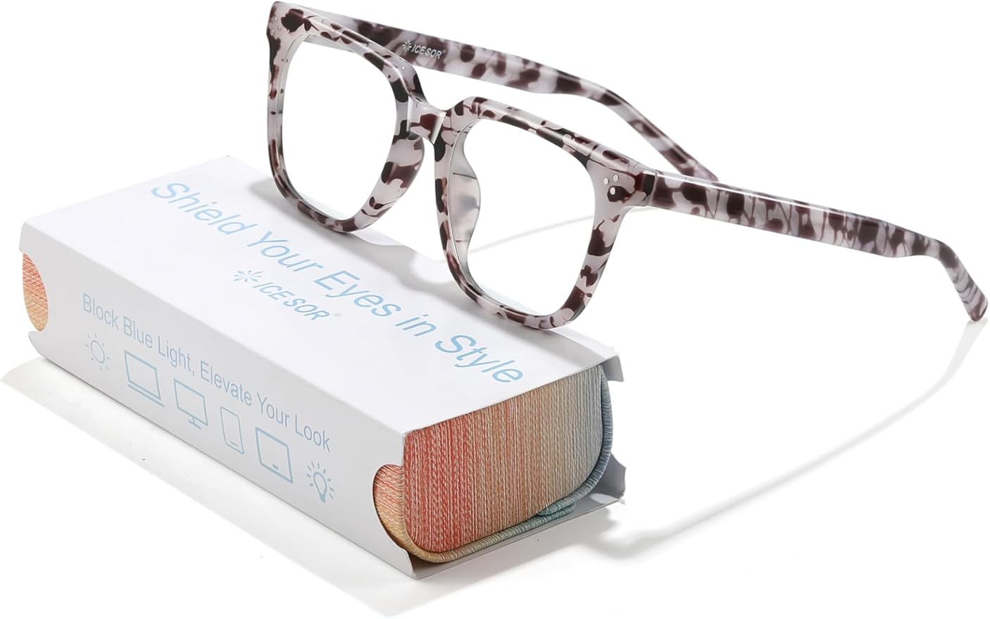 Oversized Square Blue Light Glasses for Woman Men fashion Reduce Eyestrain Protection for TV/Computer/Gaming