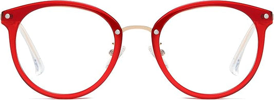 SOJOS Retro Round TR90 Blue Light Reading Glasses Womens Mens Readers Computer Glasses Eyewear Frame SJ9001