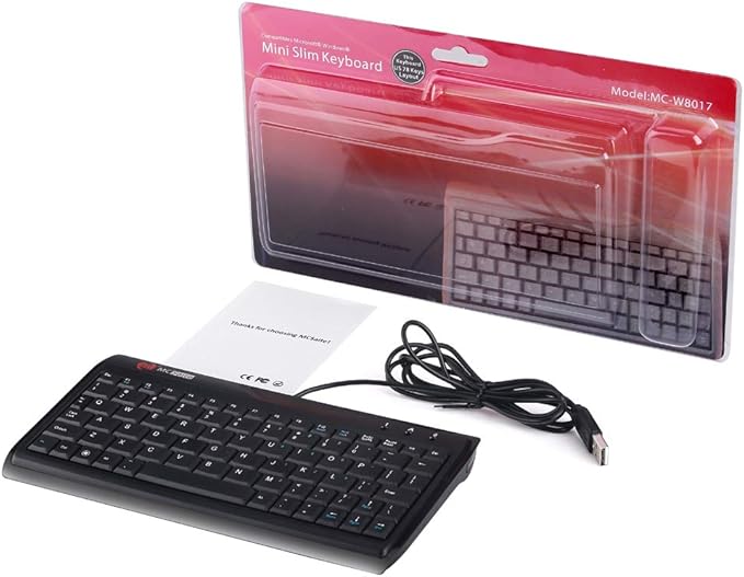 Super Mini Wired Keyboard, MCSaite Full Size 78 Keys Keypad Small Portable Fit with Professional or Industrial Use for Computer Laptop Mac Notebook
