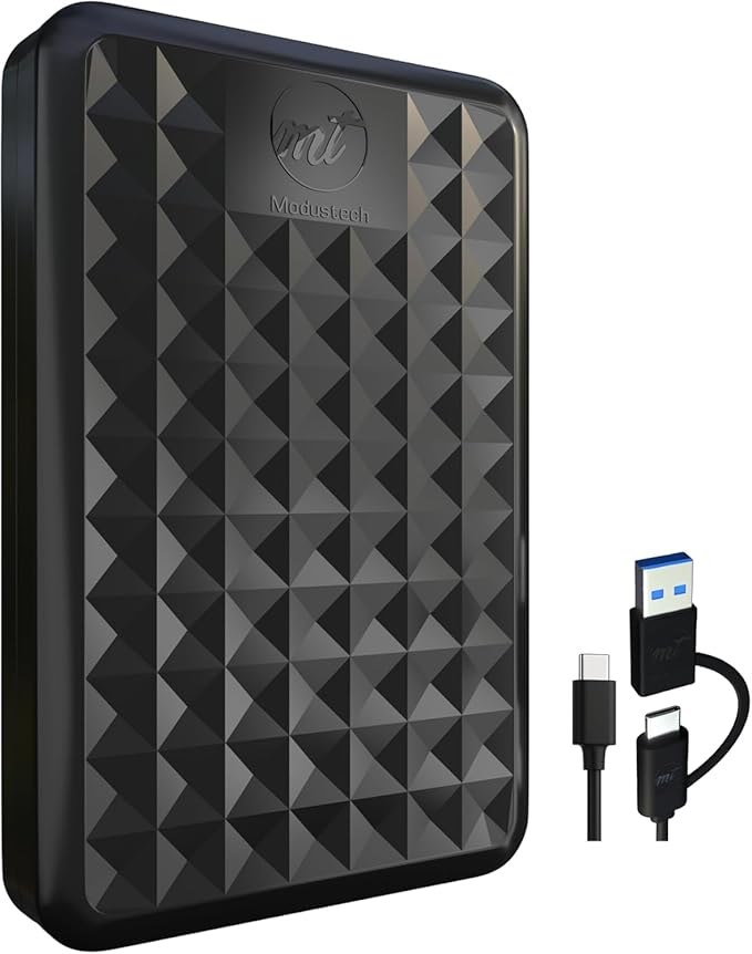 500GB Portable External Hard Drive USB 3.0/Type-C – Slim High-Speed HDD for Backup, Storage, Gaming – Compatible with PC, Mac, Laptop, PS4, PS5, Xbox, Windows, MacBook, Smart TV (500 GB)