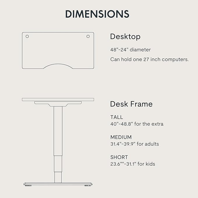 FlexiSpot E6 Bamboo 3-Stage Dual Motor Electric Standing Desk 48 x 24 Sit Stand Up Desk, Holds 220 lbs, Adjustable Height w/ Memory Presets, Solid Bamboo Curved Desktop & Black Frame, Ships in 2 Boxes