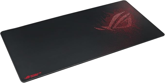 ASUS ROG Sheath Gaming Mouse Pad – 35.4” x 17.3", Extra-Large Surface, Pixel-Precise Tracking, Anti-Fray Stitched Edges, Non-Slip Base - Black/Red
