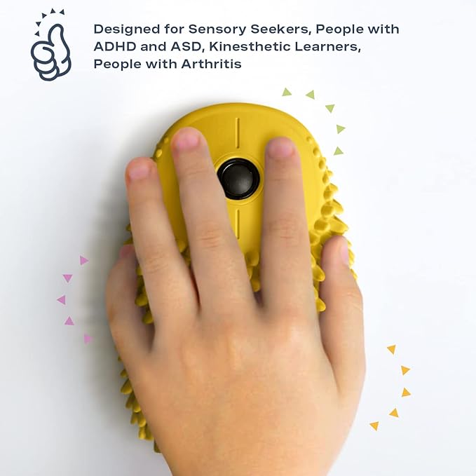 HedgeHog Health Hoglet Wireless Computer Mouse – Cute, Functional, and Tactile Fidget Tool. Combines Stress Relief with Comfort and Style, Perfect for Enhancing Focus and Productivity.