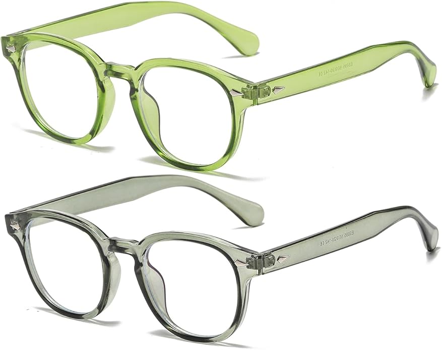 NIDOVIX Retro Round Blue Light Blocking Glasses for Men Women, Vintage Frame Non-prescription Computer Reading Eyeglasses