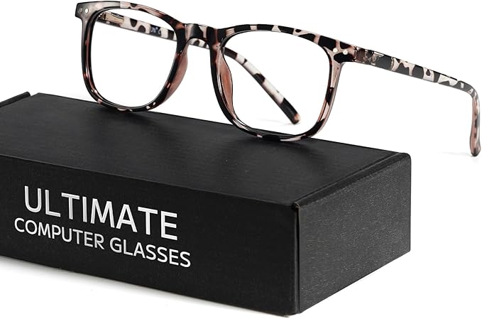 TIJN Sleep Glasses Blue Green Light Blocking Dual AR Coatings Amber Lens for Computer Gaming Screen Fatigue & UV Protection