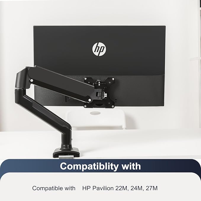 Monitor Arm/Mount VESA Bracket Adapter Compatible with HP Pavilion 22M, 24M, 27M VESA 100 * 100mm 75 * 75mm Black