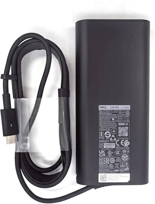 Dell Laptop Charger 130W USB C Type C AC Adapter,Precision 3551 3560 3561 3570 3571 5470 5550 5560 5570 5750 5760 5770 AC Charger, Black, DA130PM170