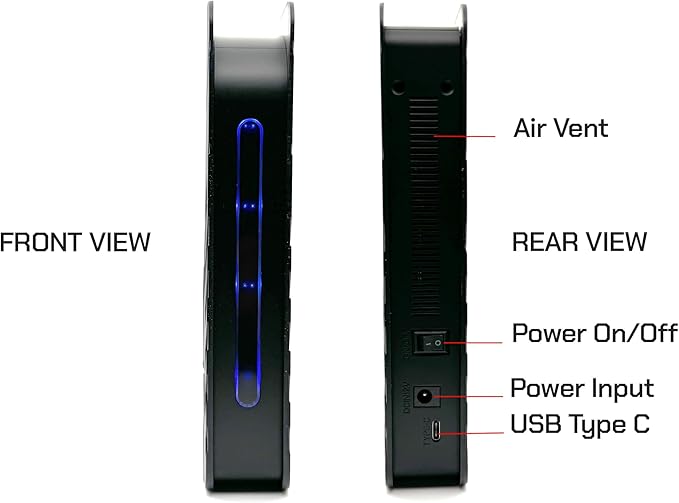Avolusion PRO-T8 Series 8TB USB 3.0 External Gaming Hard Drive for PS5 Game Console (Black) (Renewed)