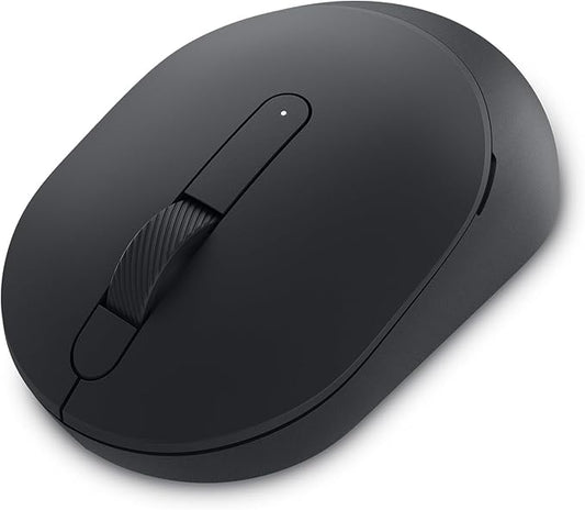Dell Mobile Wireless Mouse - MS3320W, Wireless - 2.4 GHz, Bluetooth 5.0, Optical LED, Mechanical Scroll, 1600 DPI, 3-Buttons - Black