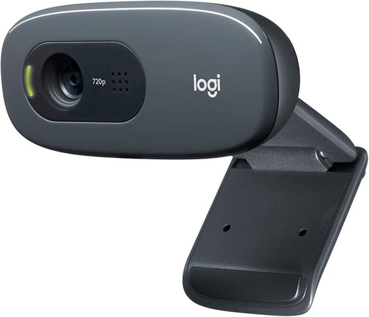 Logitech C270 HD Webcam, 720p, Widescreen HD Video Calling, Light Correction, Noise-Reducing Mic, Works with Zoom, Nintendo Switch 2’s new GameChat Mode, PC/Mac/Laptop/MacBook/Tablet - Black