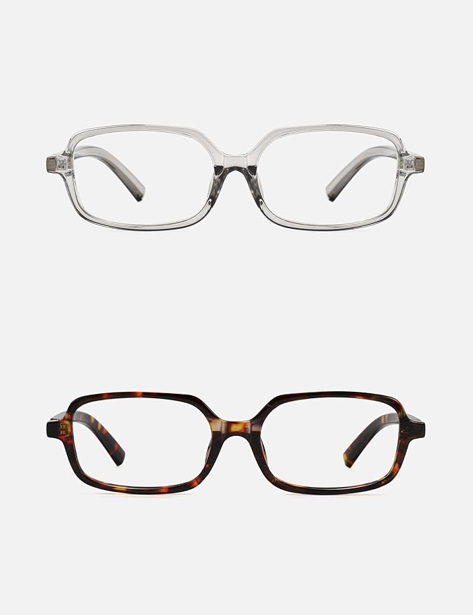 Slocyclub Square Blue Light Blocking Glasses for Women Men Vintage Rectangular Frame Eyeglasses Retro Small Square Glasses