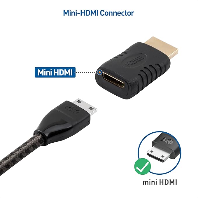 Cable Matters HDMI to Mini HDMI Adapter, Male to Female, Black