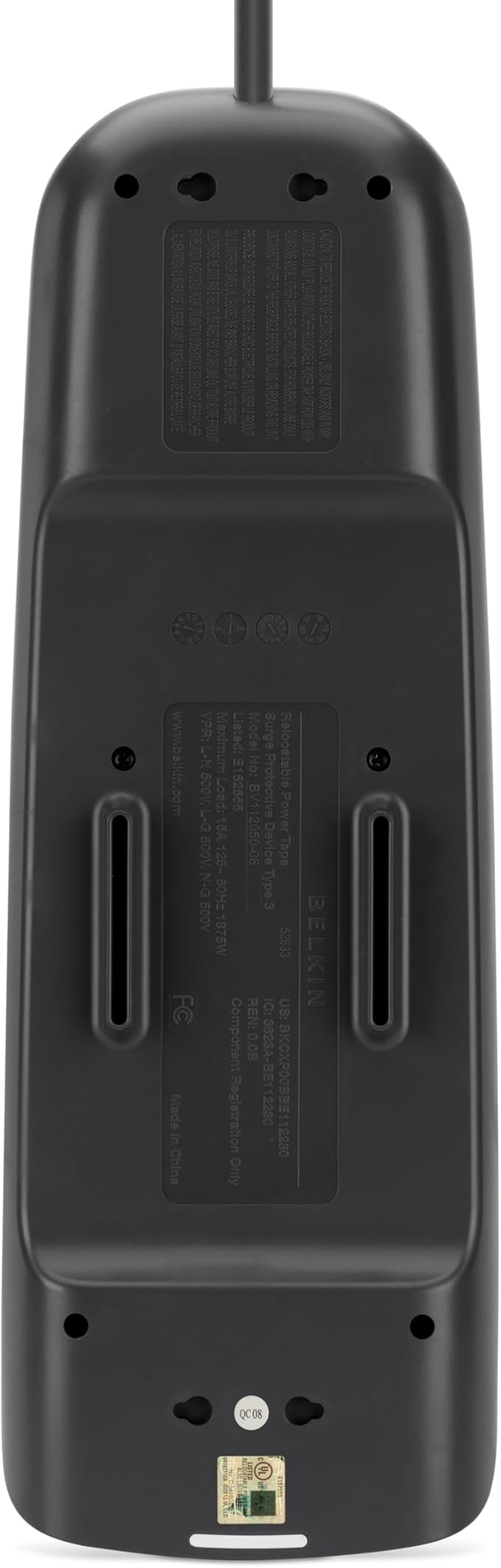 Belkin Power Strip Surge Protector - 12 AC Multiple Outlets, Ethernet & Cable Protection - 8 ft Long Extension Cord for Home, Office, Travel, Computer Desktop & Phone Charger - 3996 Joules, White