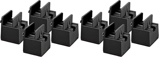 uxcell 2 inch Bed Risers with Adjustable Screw Clamp, 4Pcs Furniture Risers for Bed, Desk, Sofa, Table, Fit for Furniture Thickness 0.39-1.96", Supports 5000 Pounds, Black (Pack of 2)