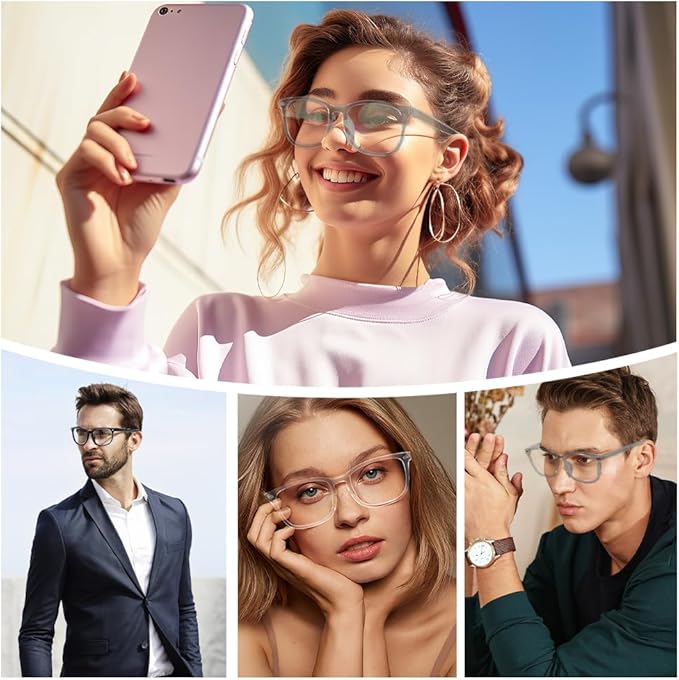 NZKNP Blue Light Glasses for Woman Men,Blue Light Blocking Glasses,Clear Glasses