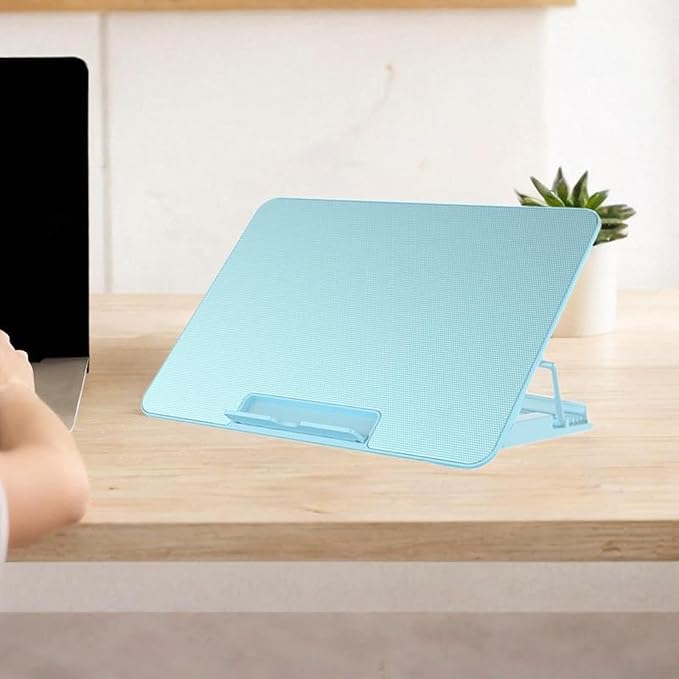 Laptop Cooling Pad with 6 Fans and Adjustable Height for Enhanced Performance, Blue