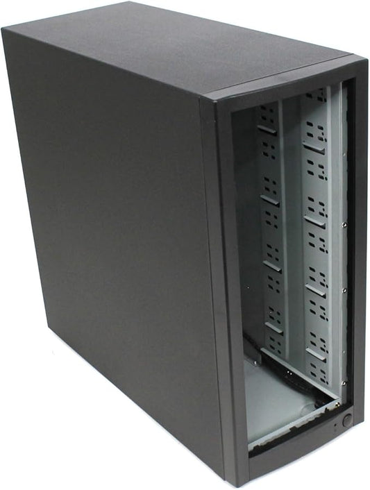 DupliM External 9-Bay Duplicator Case Enclosure Tower for DVD CD Blu-ray HDD USB - Includes 400-Watt UL Power Supply