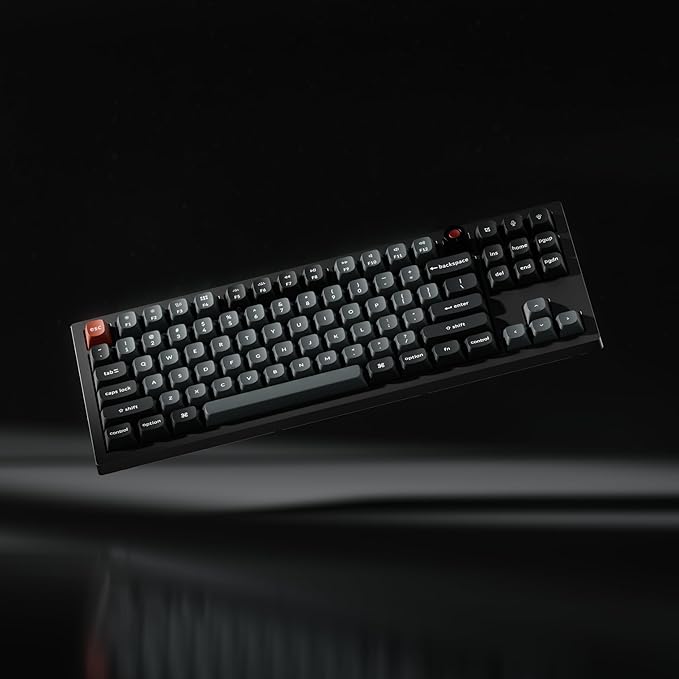 Keychron V3 8K TKL Wired Mechanical Keyboard, 8000 Hz Polling Rate QMK/VIA Programmable Hot-Swappable Gaming Keyboard with Knob, South-Facing RGB, Ergonomic PBT Keycaps for Mac Windows Linux