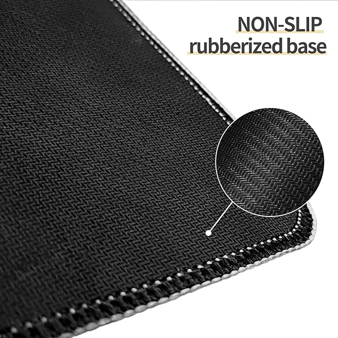 Bloss Large Gaming Mouse Pad Desk Mat, Mousepads with Anti-Slip Rubber Base, Extended Desk Pad, Mouse Mat-Black and White Topography (31.5 x 15.7 Inches, 2MM)