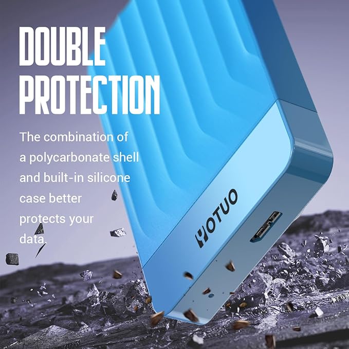 750GB Portable External Hard Drive Storage Expansion Mobile HDD USB 3.0 for PC, Mac, Desktop, Laptop, PS4, PS5, Xbox One X/S, Xbox 360, Xbox Series X/S, Office & Game (Blue)