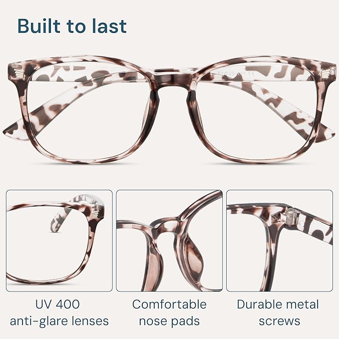 Gaoye Blue Light Glasses for Computer & Gaming - Anti UV Ray Lenses, Scratch-Resistant & Comfort Fit