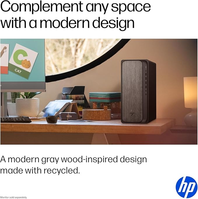 HP OmniDesk Tower Desktop Computer • 8-core AMD Ryzen 5 8500G Processor • 16GB DDR5 • 1.5TB Storage (1TB SSD + 512GB External) • HDMI + DP • Wi-Fi 6 • Wireless Keyboard & Mouse • Windows 11