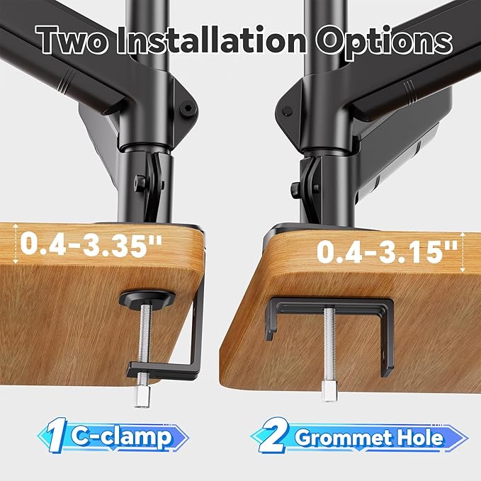 Simple Trending Dual Monitor Stand for 17-27 inch Computer Screens, Computer Stand, Adjustable Stand for 2 Monitors Holds up to 20 lbs, Black