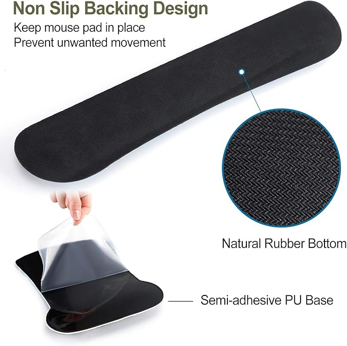 ToLuLu Keyboard Pad Wrist Rest Mouse Pad, Gel Ergonomic Mouse Pads Wrist Support for Computer Laptop Home Office, Mousepad Keyboard Wrist Support Memory Foam for Easy Typing Pain Relief, Mandala Arts