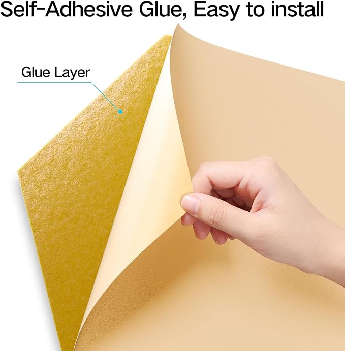 8 Pack Self-Adhesive Acoustic Panels 12" X 10" X 0.4" -Sound Proof Foam Panels for Wall with High Density, Y-Lined Design, Flame Resistant, Absorb Noise and Eliminate Echoe(Orange Yellow)