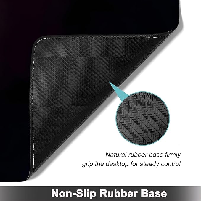 Large Mouse pad and Keyboard Support Set, Ergonomic Memory Foam Keyboard Wrist Rest, Extended Gaming Mouse Pad with Stitched Edges, Pink Flamingo Black XXL Desk Mat (31.5 X 11.8 in)