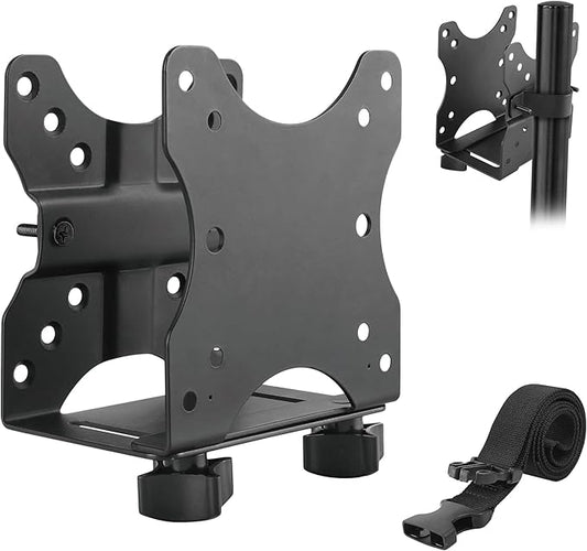 Mount-It! Adjustable Thin Client Mini PC Mount – Under Desk, Wall, Pole, or VESA Monitor Stand – Fits Mac mini, Small CPUs, Thin Clients, Docking Stations – Holds 11 lbs