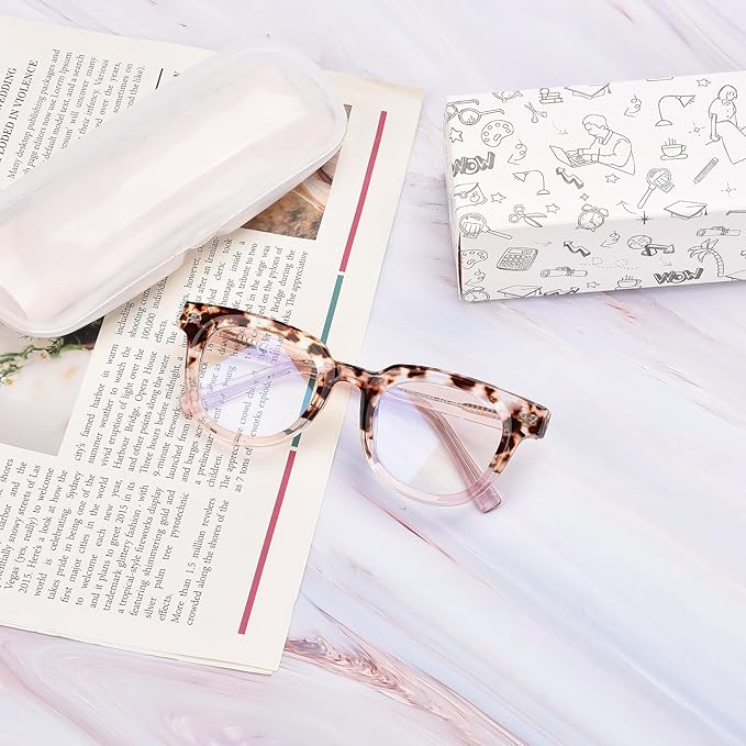 OPTOFENDY Oversized Blue Light Blocking Glasses for Women, Fashion Square Computer Eyeglasses