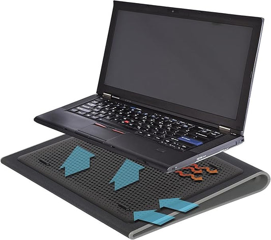 Targus 17 Inch Dual Fan Lap Chill Mat - Soft Neoprene Laptop Cooling Pad for Heat Protection,Fits Most 17" Laptops and Smaller - USB-A Connected Dual Fans for Heat Dispersion (AWE55US),(Pack of 8)
