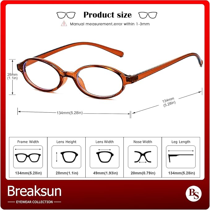 Retro Small Oval Glasses for Women Men 90s Small Face Blue Light Eyeglasses Cosplay Y2K Fake Glasses