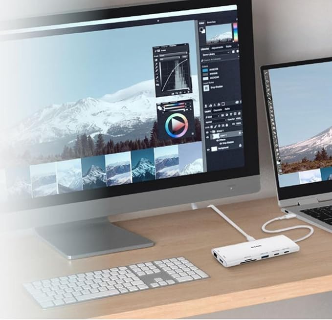 D-Link 10-in-1 USB-C Hub, Max 100W Power Delivery, Dual 4K HDMI Ports, 2 x USB-C & 2 x USB-A Data Ports, Ethernet and SD Card Slots for Dell Laptop, ThinkPad, and More (DUP-A01)