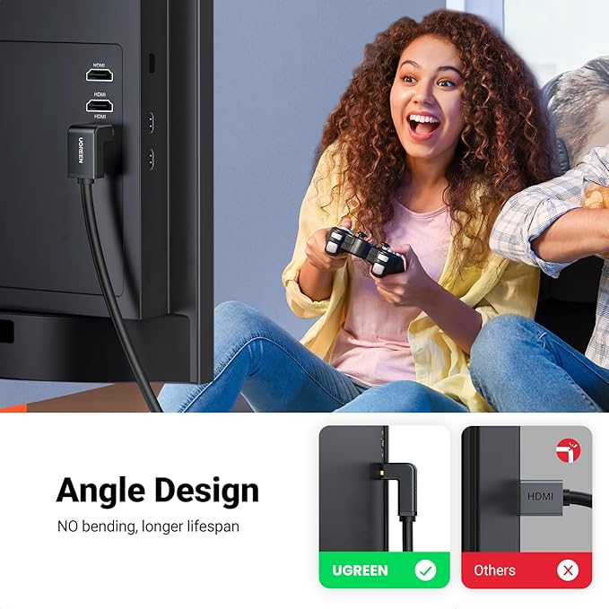 UGREEN NAS DH4300 Plus 4-Bay Desktop NAS,Network Attached Storage (Diskless) Bundle with HDMI Cable Right Angle 4K 90 Degree HDMI Cord 6.6 FT