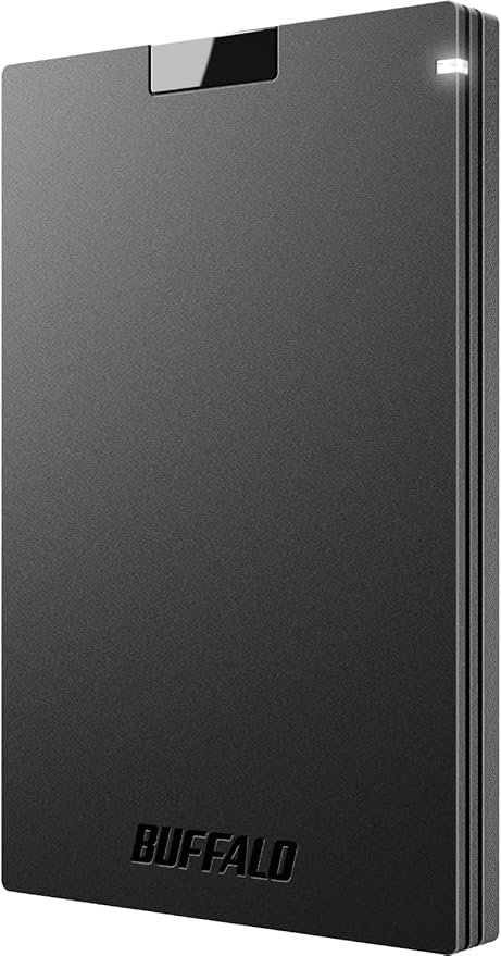 BUFFALO External SSD 500GB - Compatible with PS4 / PS5 / Windows/Mac - USB-C - USB-A - USB 3.2 - External Solid State Drive - ‎SSD-PG500U3B
