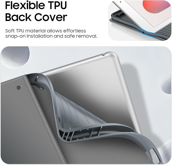FINTIE Backlit Keyboard Case for iPad 9th / 8th / 7th Generation (2021/2020/2019) 10.2 Inch, Soft TPU Back Cover with 7 Colors Backlight Magnetically Detachable Bluetooth Keyboard, Gray
