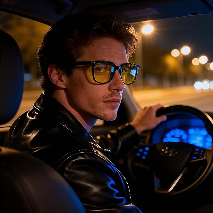 Oversized Square Blue Light Blocking Glasses for Women and Men - Gaming & Computer Anti-Fatigue