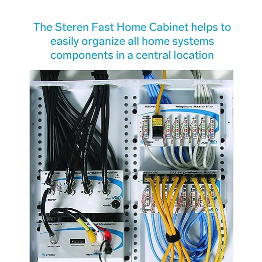 Structured Media Enclosure Accessories - Structured Wiring Cabinet - Structured Wiring Enclosure - Structured Media Cabinet - Structured Media Center - Fasthome Flush Mount Enclosure - STEREN 44"