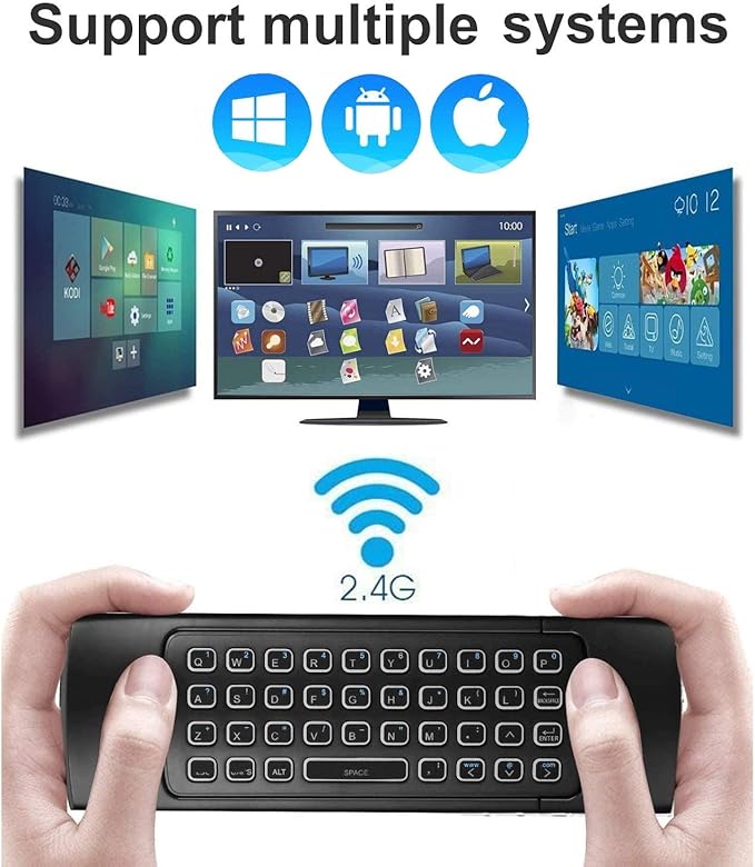 Air Mouse Remote, Rock&Rown MX3 Pro 2.4G Android Box Remote with Mini Wireless Keyboard,Compatible for Android TV/Box/IPTV/Android Projector/HTPC/Xbox/Raspberry Pi